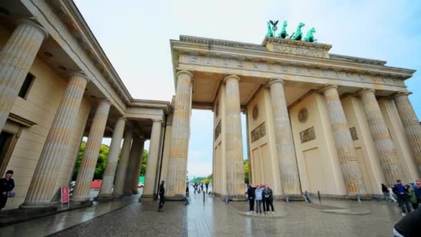 Berlín Alemania Septiembre 2022 Vista Puerta Brandeburgo Centro Ciudad Con — Vídeos de Stock