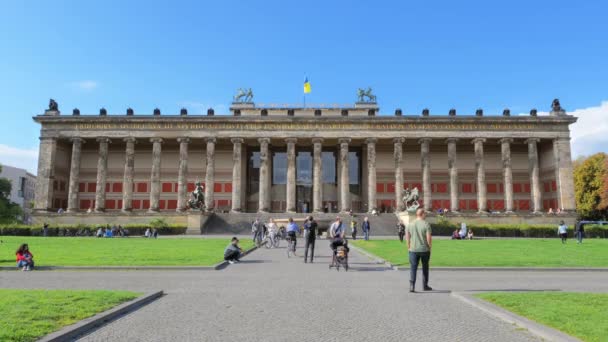 Berlin Γερμανια Σεπτεμβριοσ 2022 Timelapse Άποψη Του Μουσείου Altes Και — Αρχείο Βίντεο