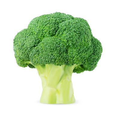 Beyaz bir arka plan üzerinde izole taze yeşil brokoli.