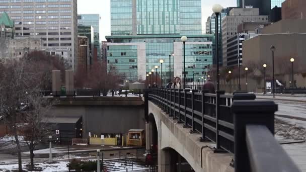 Cityscape v centru města Ottawa v Kanadě. — Stock video