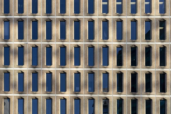 Pencereli bina duvarı, soyut şehir arkaplanı