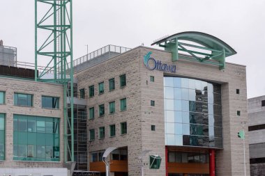 Ottawa, Kanada - 27 Şubat 2022: Ottawa Belediye Binası, Kanada