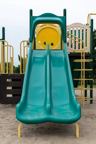 Playground Structurewith Slide Children School Yard — стоковое фото