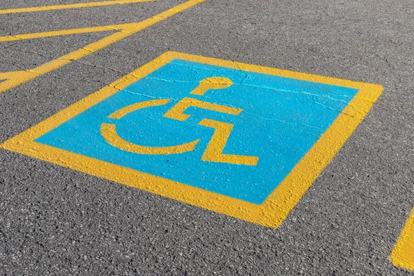 Parking Space Reserved Handicapped People — Stockfoto
