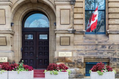 Ottawa, Kanada - 12 Eylül 2022: Şehir merkezindeki Başbakan ve Danışma Meclisi Binası