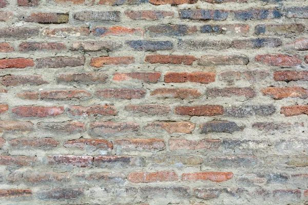 Kırmızı tuğlalardan oluşan bir arka plan duvarı. Duvar kağıdı, eski tuğlaların dokusu..