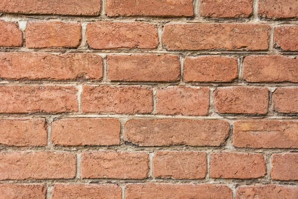 Kırmızı tuğlalardan oluşan bir arka plan duvarı. Duvar kağıdı, eski tuğlaların dokusu..