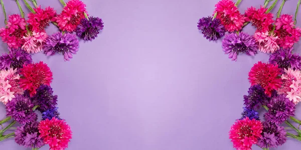 밝은 배경에 아름다운 형형색색의 꽃이 피는 배. — 스톡 사진