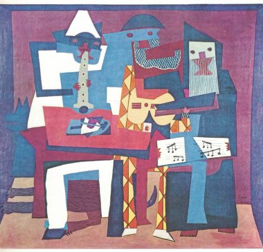 Üç müzisyen, 1921, Pablo Picasso 'nun yağlı boya tablosu. Üç müzisyen, 2 metreden daha geniş ve yüksek olan büyük bir tablodur. Sentetik Kübizm tarzında boyanmıştır.