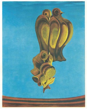 Kuş Anıtı, 1927. Max Ernst 'ün tablosu. Max Ernst (2 Nisan 1891 - 1 Nisan 1976), Alman ressam, heykeltıraş, grafiker ve şair.. 