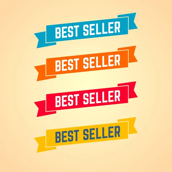 Najlepiej Sprzedający Się Zestaw Etykiet Taśmowych Najlepiej Sprzedający Się Baner — Wektor stockowy