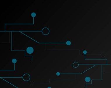 Soyut Fütürist Devre Yönetim Kurulu Vektörü, Yüksek Teknoloji Bilgisayar İllüstrasyonu Kara Arkaplan Yüksek Teknolojik Teknoloji Konsepti