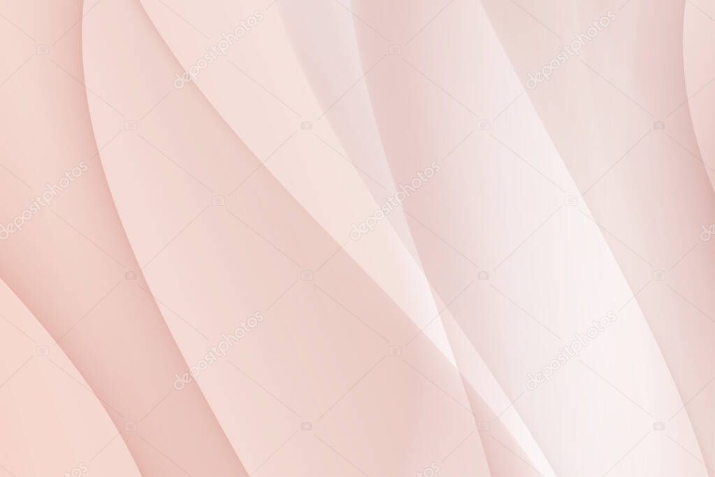 Light pink pastel color abstract curve background design