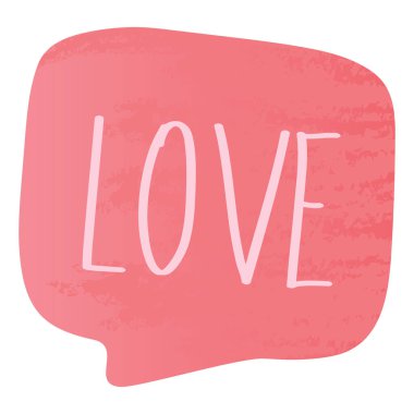 Sevgililer günü için pembe aşk damgası veya etiket vektörü