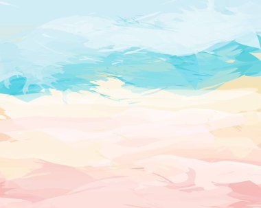 Like an iceberg above the warm desert floor. An imaginative painting that can be used as a background and wallpaper on the wall.
