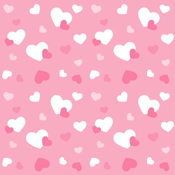 Sweet Pink Seamless Heart Background Destroying Fabrics Wall Patterns Other — Archivo Imágenes Vectoriales