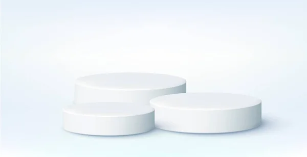 Minimal studio background light gray blue white 3d cylinder 3d abstract geometric object illustration rendering