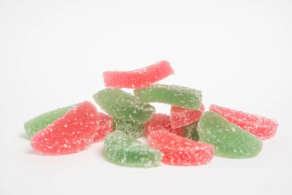 Colorful Candy Jelly Sweet Close Square Shape Jelly Candy Flavor — Stock Photo, Image