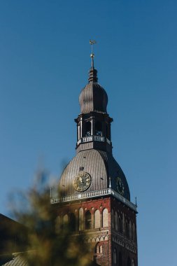 LATVIA, RIGA, Mart 2022 - Saint Mary Katedrali, Letonya 'nın Riga kentindeki Evanjelik Lüterci katedralidir..