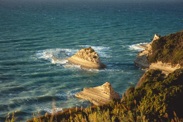 Krásný Výhled Mys Drastis Ostrově Korfu Řecku — Stock fotografie