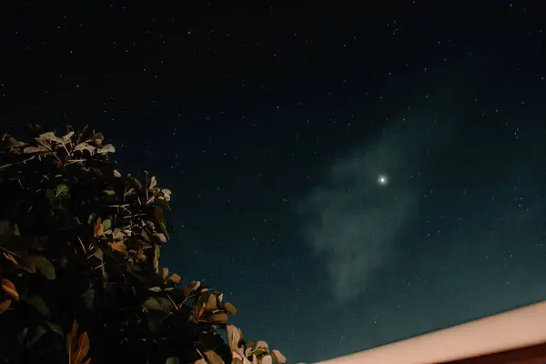 Foto Von Sternen Einem Blauen Himmel Der Nacht Mit Einem — Stockfoto