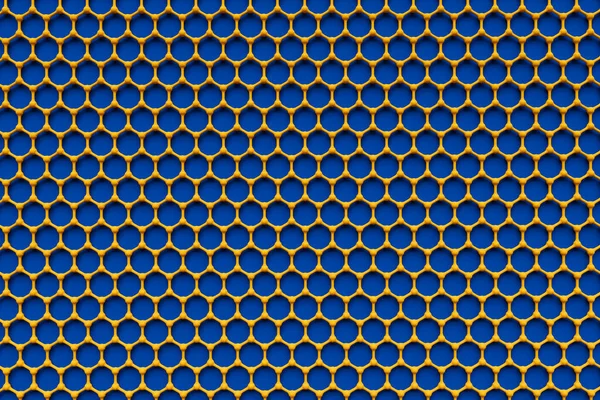 Rendering Structure Graphene Carbon Surface Abstract Nanotechnology Hexagonal Geometric Form — Stock fotografie