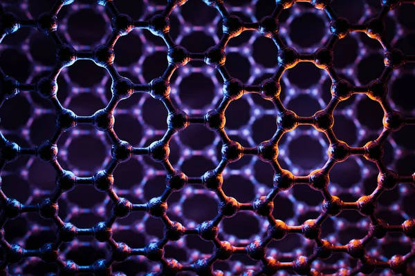 Representación Estructura Del Nanotubo Fondo Ciencia Púrpura Concepto Tecnología Forma —  Fotos de Stock