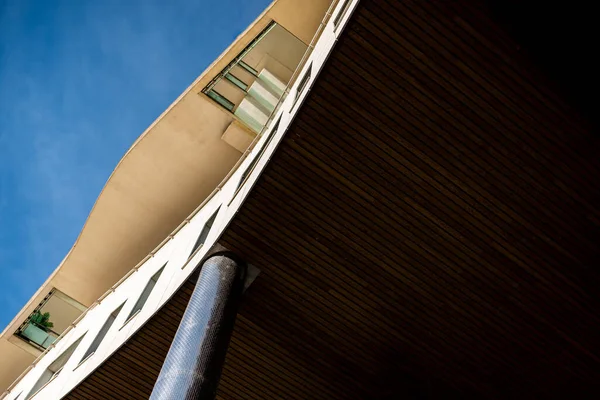 Edifício Moderno Estilo Arquitetura Contemporânea Design Indústria Detalhe Exterior Arquitetônico — Fotografia de Stock