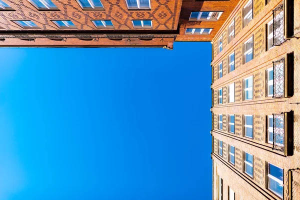 Casas Tijolo Budapeste Arquitetura Estilo Antigo Fundo Padrão — Fotografia de Stock