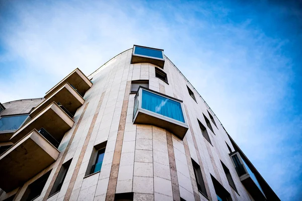 Modern Gebouw Eigentijdse Architectuur Industrieel Ontwerp Architectonisch Exterieur Detail — Stockfoto