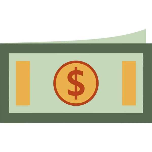 Деньги иконка наличными доллар векторный символ финансирования — стоковый вектор