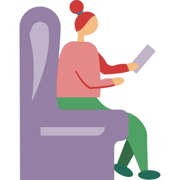 Woman relax on sofa couch isolated vector icon