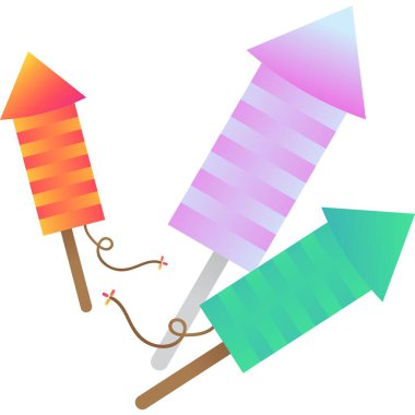 Havai fişek ikonu vektör ateşleyici beyaz üzerine