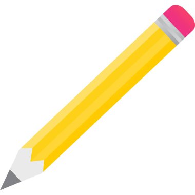 Okul kalem vektör simgesi beyaz üzerine izole