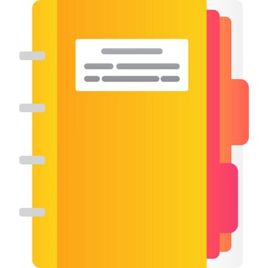 Kağıt defter simgesi vektör defteri beyaz üzerine