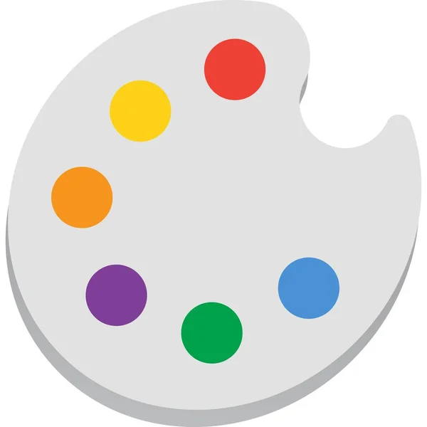 Pittura l'icona vettoriale della tavolozza dei colori isolata sul bianco — Vettoriale Stock