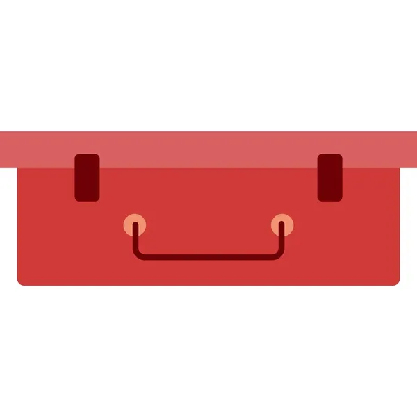Hotel koffer bagage-opslag pictogram vlakke vector — Stockvector