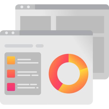 Dijital veri vektörü iş analizi çevrimiçi simgesi