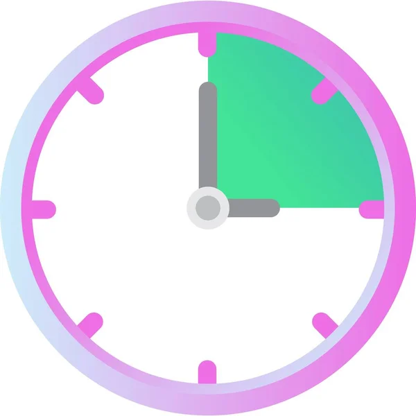 Значок часов векторного времени, выделенный на белом — стоковый вектор