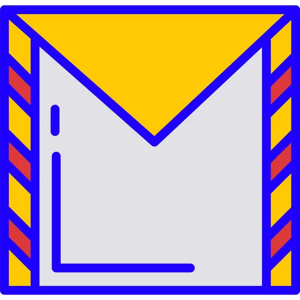 Άμεσο διάνυσμα εικονιδίου ταχυδρομείου απομονωμένο σε λευκό — Διανυσματικό Αρχείο