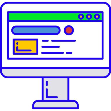 Simge vektör bilgisayarı beyaza izole ediliyor