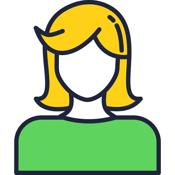 Woman avatar icon vector girl character face — Stock Vector