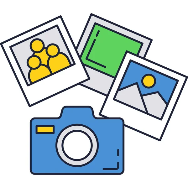 Picture icon vector image and photo gallery — Stock Vector