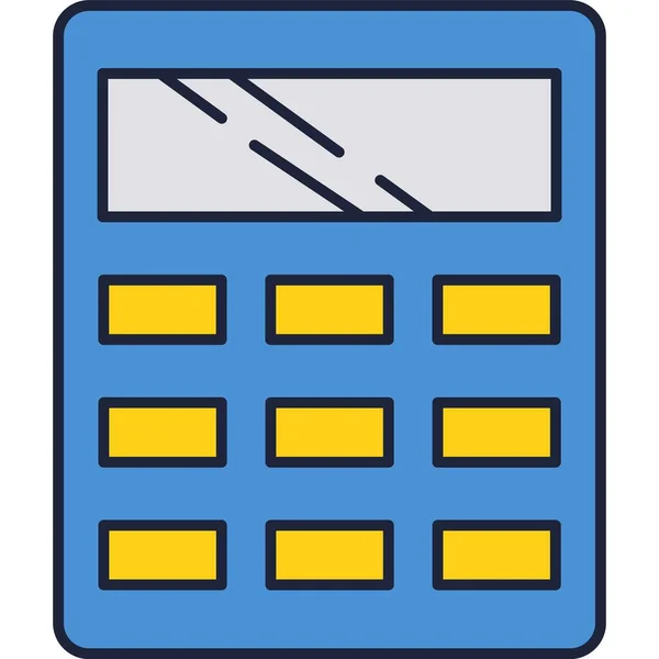 Calcolatrice piatta icona vettoriale isolato web design — Vettoriale Stock