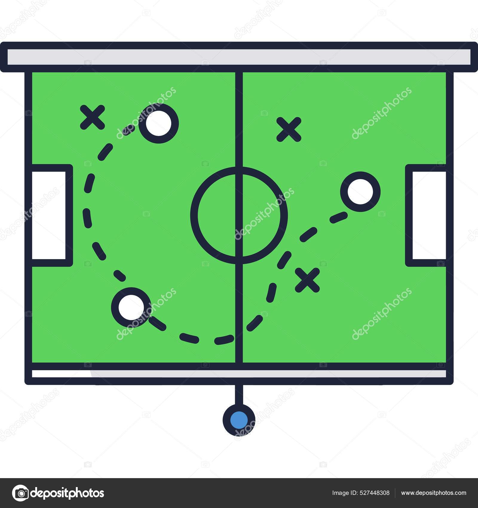 Fond Compétition De Tableau Tactique Sur Le Terrain De Football