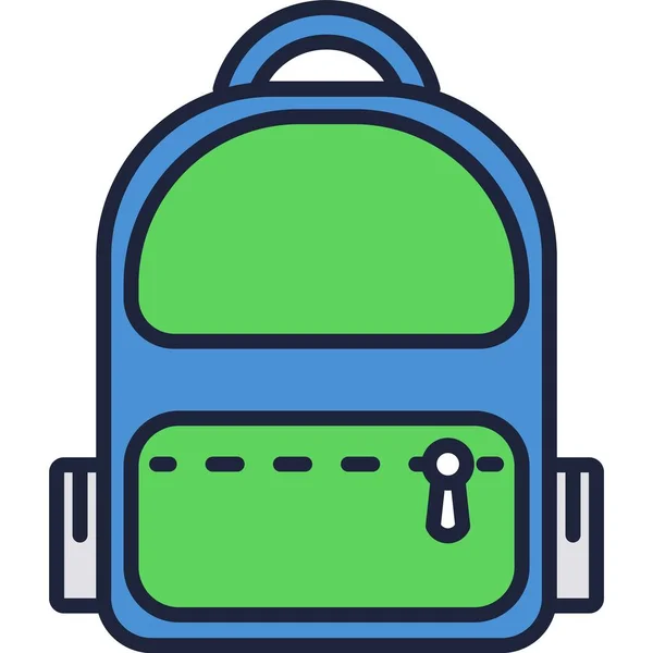 Backpack vector travel bag rucksack icon on white — Stock Vector