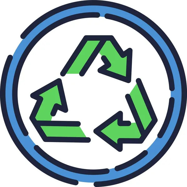Icono de material biodegradable reciclar y símbolo bio — Vector de stock