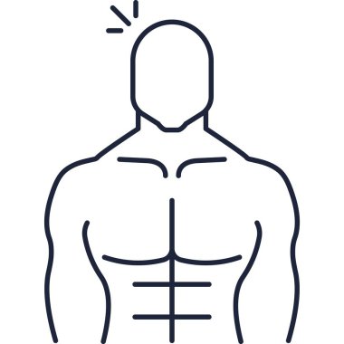 Kas gücü spor adamı silüet simge vektörü