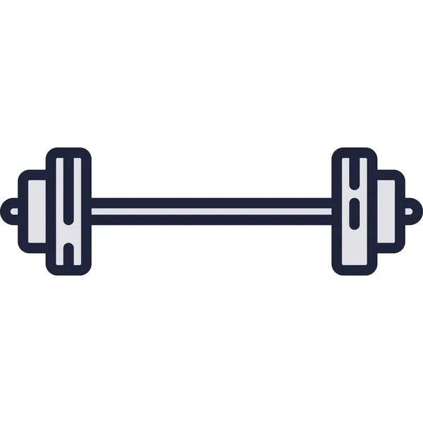 Vector lange halter pictogram gewicht sportschool halter logo — Stockvector