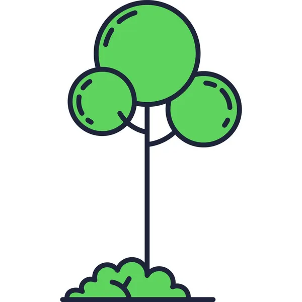 Векторне дерево дерево відкритий табір емблема значка — стоковий вектор
